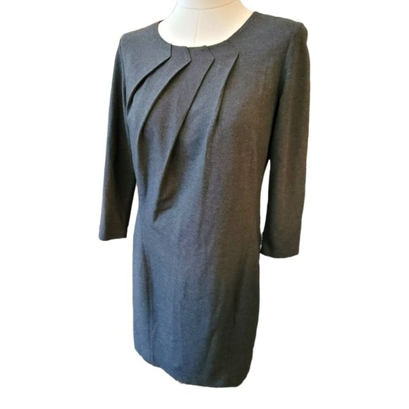 Lafayette 148 Grey Dress Classic Career Staple Straight Woman's Size 8 JJ3077 - Picture 1 of 9